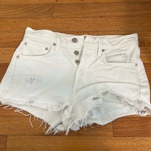 agolde Parker shorts in white